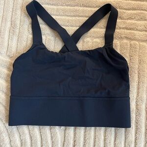 Athleta Navy Cross-Back Sports Bra